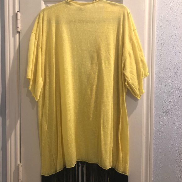 Canary yellow LuLaRoe Monroe -Size L - Picture 3 of 3